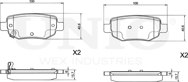Колодки тормозные дисковые, комплект (Unio). Артикул BRP-20339