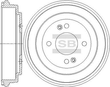 Тормозной барабан Sangsin Hi-Q. Артикул SD1094