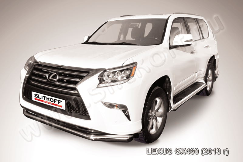 Защита Slitkoff переднего бампера d76 для Lexus GX 460 2013-2026. Артикул LGX13-003
