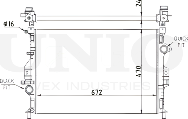 Радиатор двигателя (Unio). Артикул RAD-10098