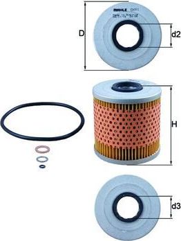 Масляный фильтр Mahle-Knecht. Артикул OX 91D