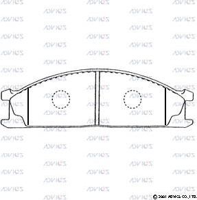 Тормозные колодки Advics. Артикул SN536