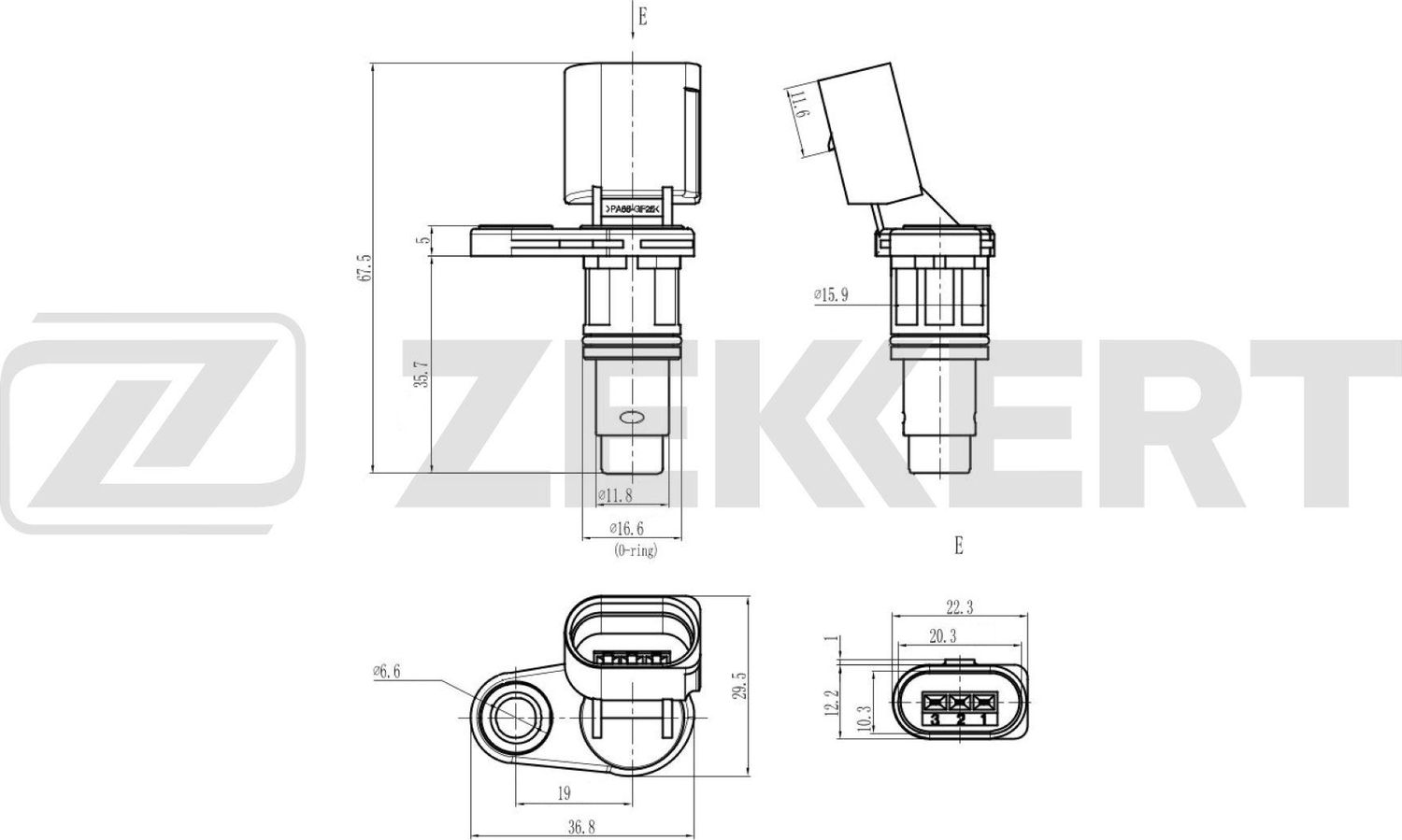 Датчик положения распредвала Zekkert. Артикул SE-5033