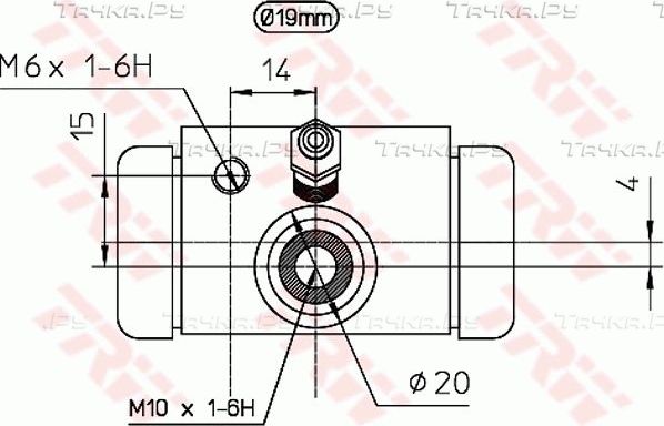Тормозной цилиндр TRW (алюминий). Артикул BWD310