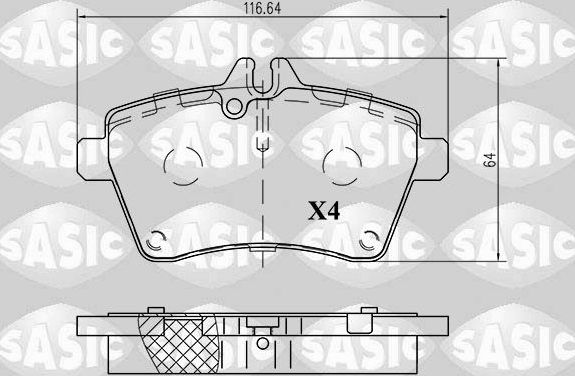 Тормозные колодки Sasic. Артикул 6216020