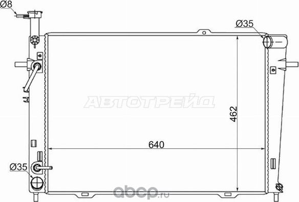 РАДИАТОР HYUNDAI TUCSONKIA SPORTAGE 2.0, 2.7 03- (SAT). Артикул HY000903