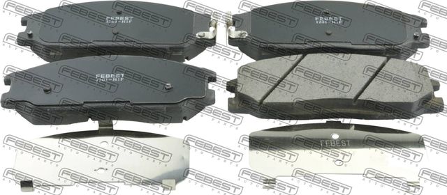 Тормозные колодки Febest. Артикул 1201-H1F