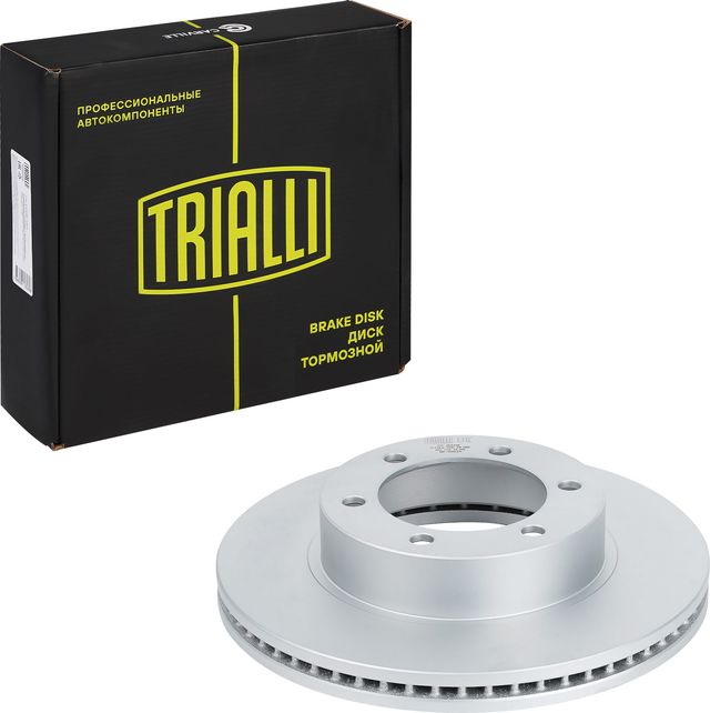 Тормозной диск Trialli передний для Toyota Yaris III 2010-2014. Артикул DF 155118