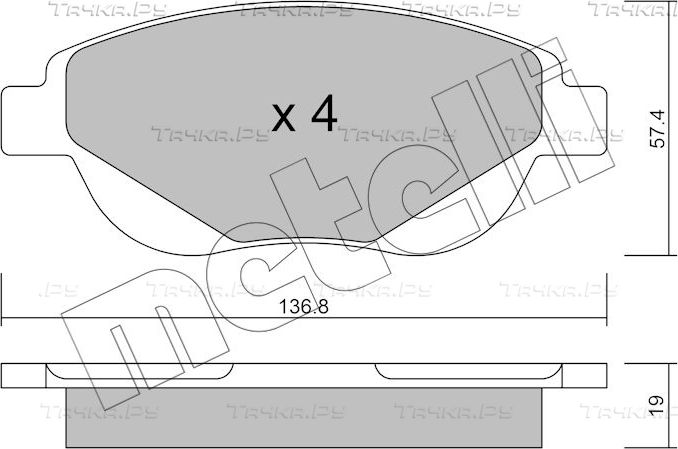 Тормозные колодки Metelli. Артикул 22-0948-0