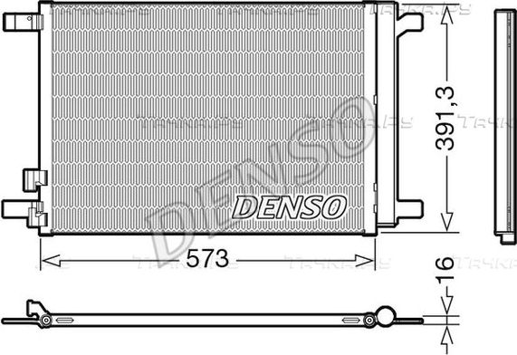 Радиатор кондиционера (конденсатор) Denso для Volkswagen Golf VII 2012-2026. Артикул DCN32066