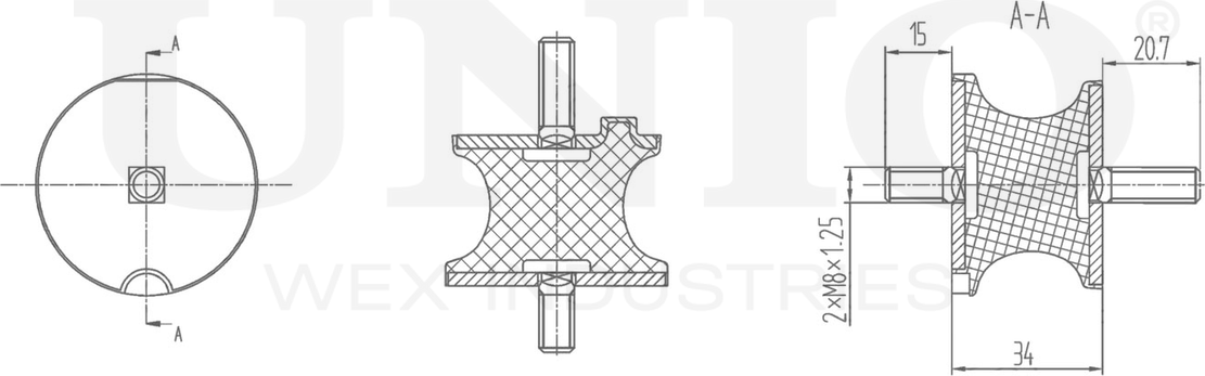 Опора двигателя (Unio). Артикул RMP-15128