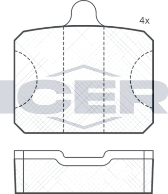 Тормозные колодки Icer. Артикул 180737