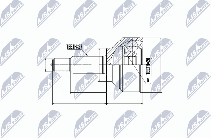 Шрус внутренний (граната) NTY. Артикул NPZ-RE-014