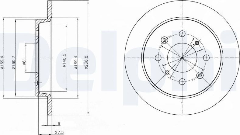 Тормозной диск Delphi. Артикул BG4334C