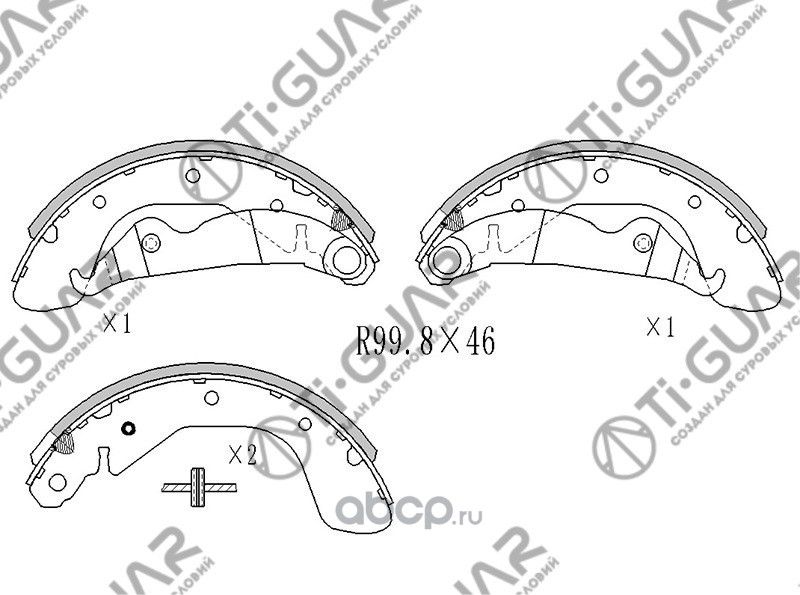 Тормозные колодки (TI-Guar). Артикул TG6212