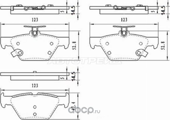 Колодки тормозные зад SUBARU LEGACYOUTBACK 15- (SAT). Артикул ST280137