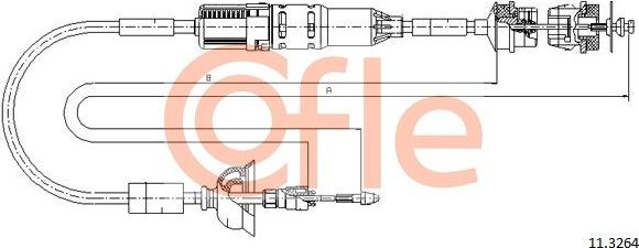 Трос сцепления Cofle. Артикул 11.3264