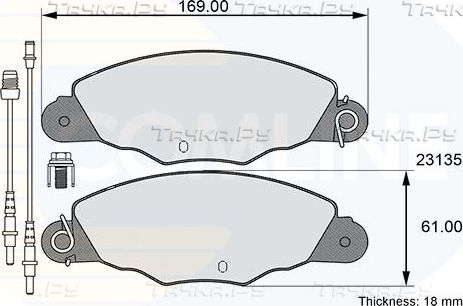 Тормозные колодки Comline Comline. Артикул CBP01526