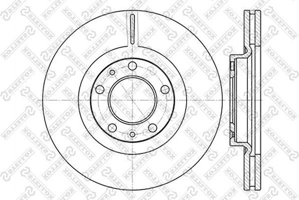 Тормозной диск Stellox передний для Peugeot 607 I 2000-2006. Артикул 6020-3723V-SX