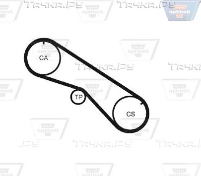 Ремень ГРМ Optibelt Optibelt-ZRK для Toyota Land Cruiser 70 1990-2007. Артикул ZRK 1105