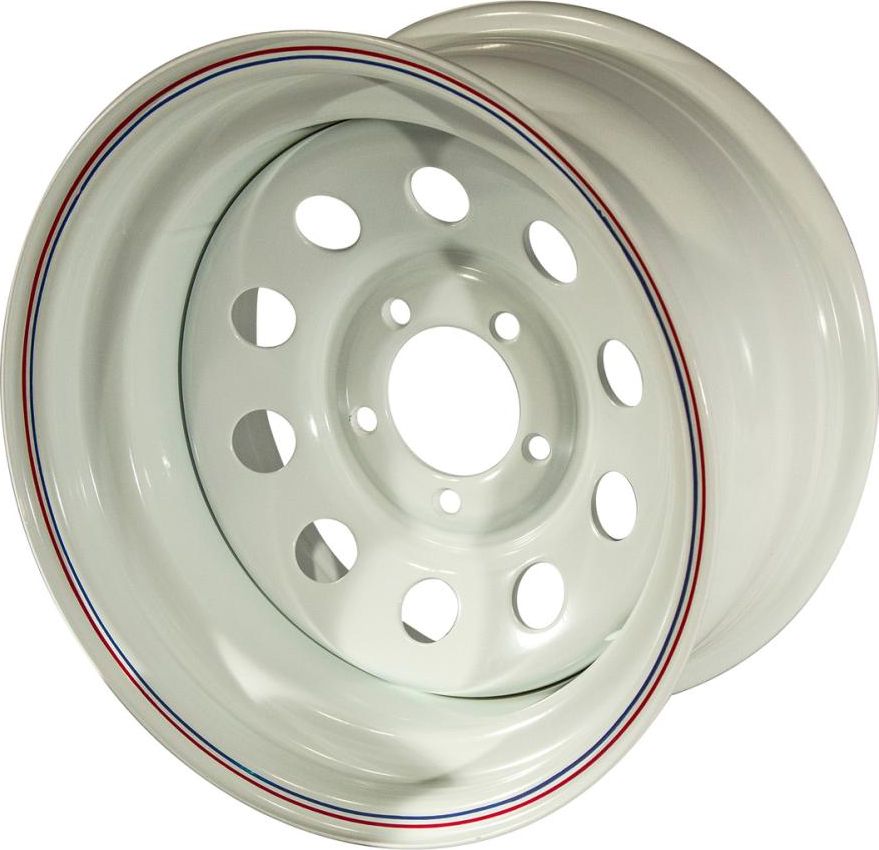Колёсный диск OFF-ROAD Wheels стальной белый 5x139,7 10xR15 d110 ET-44 для УАЗ Буханка 1990-2026. Артикул 1510-53910WH-44