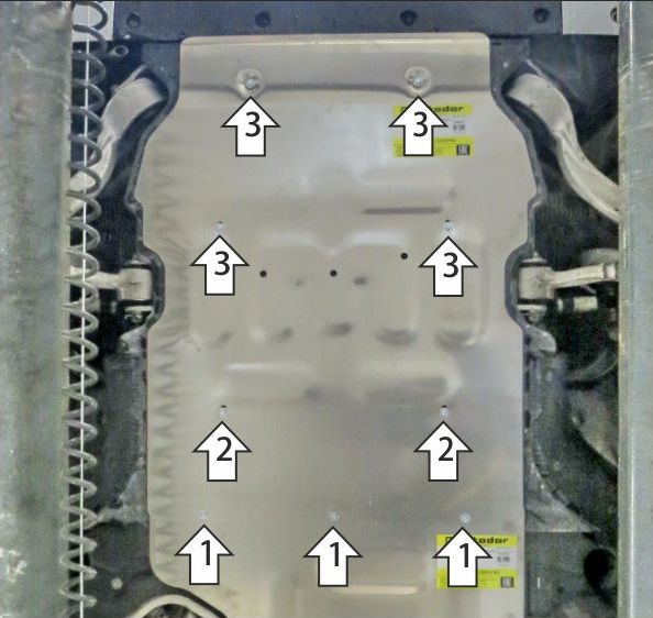 Защита алюминиевая Мотодор усиленная для картера Land Rover Range Rover V L460 2022-2026. Артикул 343202