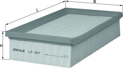 Воздушный фильтр Mahle-Knecht. Артикул LX 857
