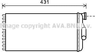 Радиатор отопителя (печки) AVA для Mercedes-Benz Atego 1 1998-2004. Артикул ME6279
