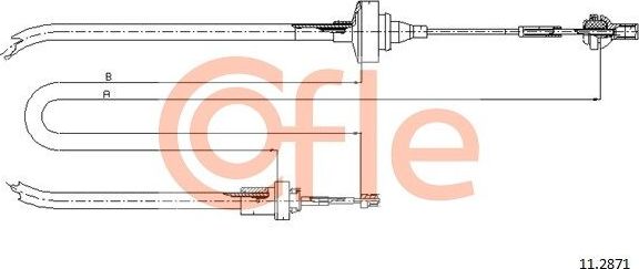 Трос сцепления Cofle для Renault 19 I 1988-1993. Артикул 92.11.2871