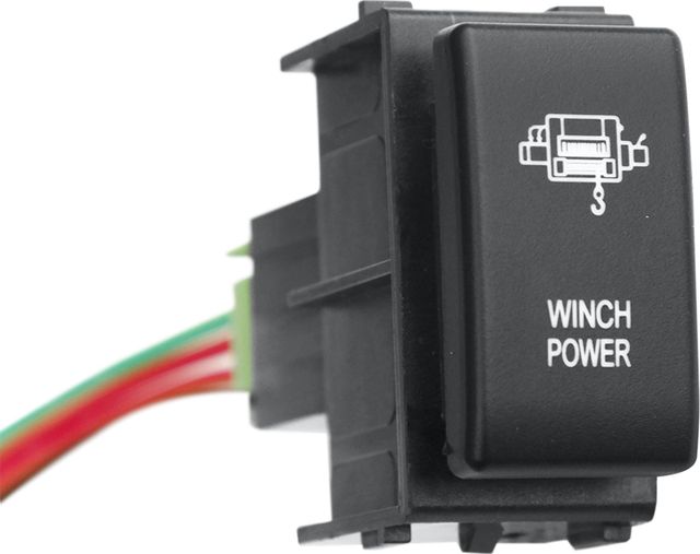 Кнопка РИФ включения/выключения WINCH POWER с белой подсветкой для Nissan Navara D40 2004-2015. Артикул RIF22-1-1105506