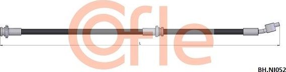 Тормозной шланг Cofle передний правый для Nissan Almera N16 2000-2006. Артикул 92.BH.NI052