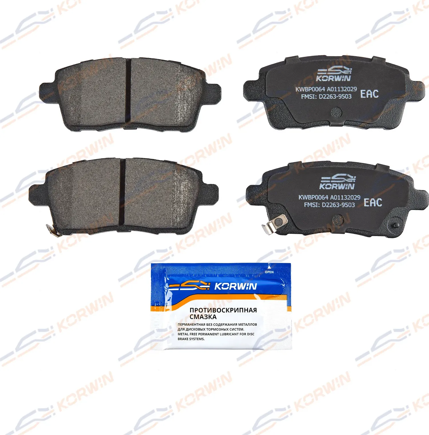 Колодки тормозные зад. Chery Tiggo 7 Pro 19-/Tiggo 8 Pro 21-/Exeed LX 21 (Korwin). Артикул KWBP0064