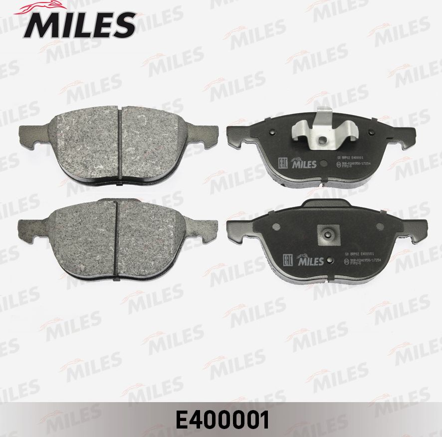 Тормозные колодки Miles (Low-Metallic). Артикул E400001