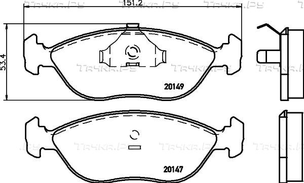 Тормозные колодки Textar для Volvo 440 1988-1996. Артикул 2014701