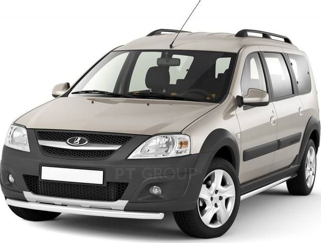 Защита порогов PT Group прямая d51 (НПС) для Lada Largus Cross 2015-2026. Артикул LLC220301