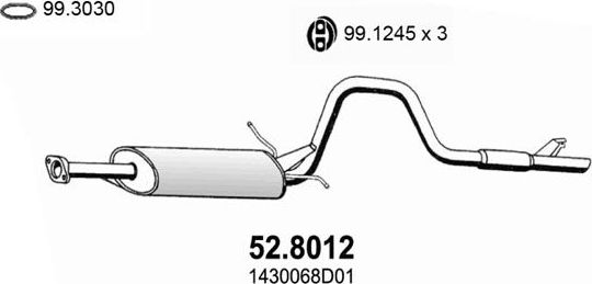 Глушитель (задняя часть) Asso. Артикул 52.8012