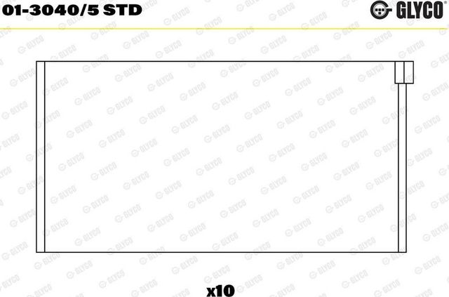 Вкладыши шатунные Glyco для Mercedes-Benz W123 1976-1985. Артикул 01-3040/5 STD