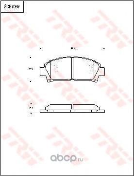 Колодки тормозные дисковые, комплект (TRW). Артикул GDB7059