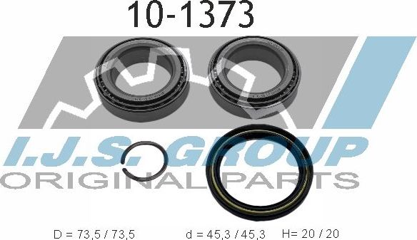 Ступичный подшипник (комплект) IJS Group. Артикул 10-1373