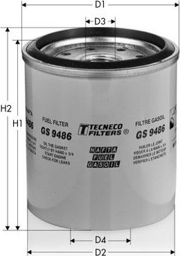 Топливный фильтр Tecneco Filters. Артикул GS9486