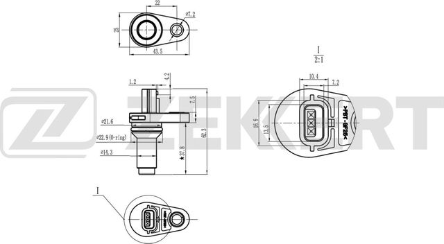 Датчик положения коленвала Zekkert для Nissan GT-R I 2007-2026. Артикул SE-4118