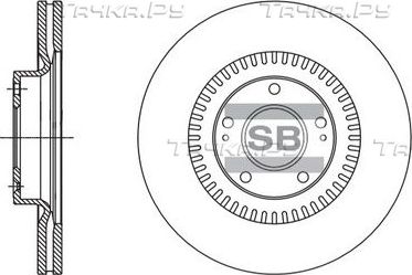 Тормозной диск Sangsin Hi-Q передний для Hyundai Genesis I 2008-2014. Артикул SD1116