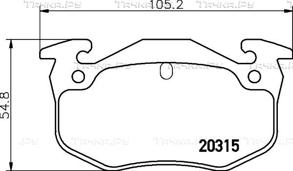 Тормозные колодки Mintex для Renault Safrane I 1992-1996. Артикул MDB1668