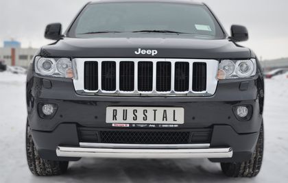 Защита RusStal переднего бампера d76 (дуга) для Jeep Grand Cherokee WK2 2012-2014. Артикул JGZ-001191