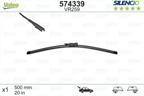 Щетка стеклоочистителя (дворник) Valeo Silencio. Артикул 574339