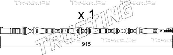 Датчик износа тормозных колодок  Trusting задний для BMW 5 VI (F10/F11/F07) 2010-2016. Артикул SU.287