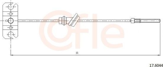 Трос ручника (тросик ручного тормоза) Cofle передний для Kia Carens II (UN) 2006-2012. Артикул 92.17.6044
