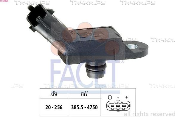 Датчик абсолютного давления (ДАД, MAP) Facet Made in Italy - OE Equivalent для Opel Tigra B 2004-2010. Артикул 10.3055