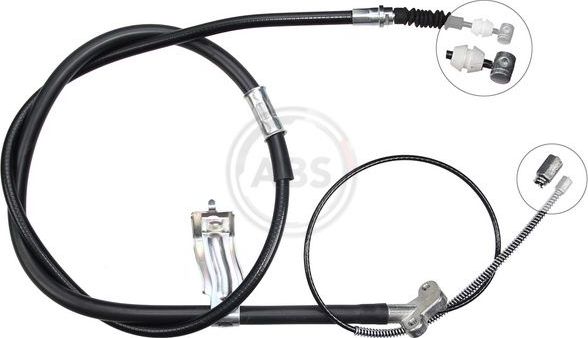 Трос ручника (тросик ручного тормоза) ABS задний левый для Toyota HiAce H100 1995-2012. Артикул K16167