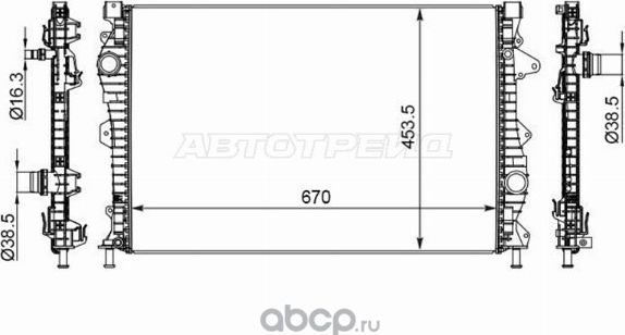 Радиатор Land Rover Discovery Sport 14-  Range Ro (SAT). Артикул ST100101